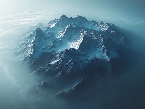 Mountain Range Aerial View
