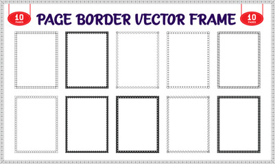 Border frame vector design elements for blank pages