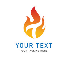 Obraz premium fire logo design