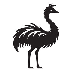 Emu Bird Silhouette Vector A Unique Australian Icon Design
