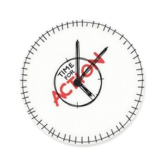 Time for action clock image for motivation and urgency concept for business and personal growth