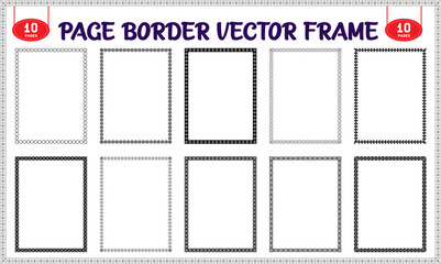 Border frame vector design elements for blank pages