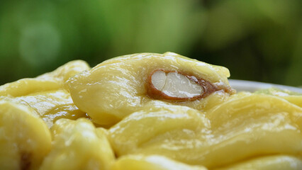 Delicious segments of the Jackfruit fruit (Artocarpus heterophyllus)