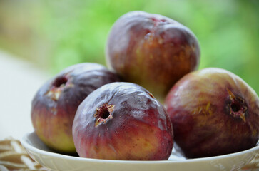The beautiful and delicious fruits of the fig (Ficus carica)