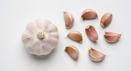 garlic isolated on a white background
