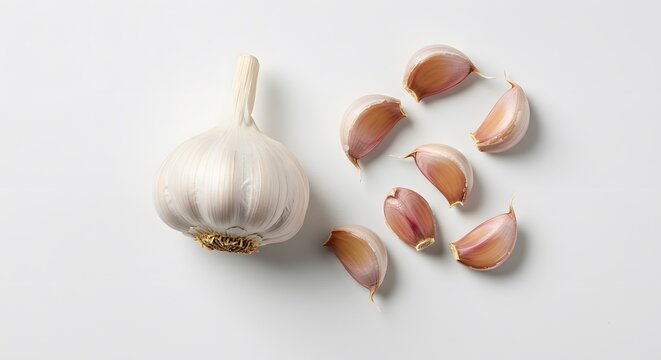 garlic isolated on a white background