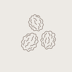 Prunes drawing logo of dry plum fruit. Hand drawn dried fruits, fresh fruits, vector illustration on isolated white background. Oriental sweets, damson, healthy food. For label, print, template, card