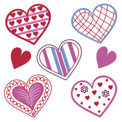 set of hearts	vectors