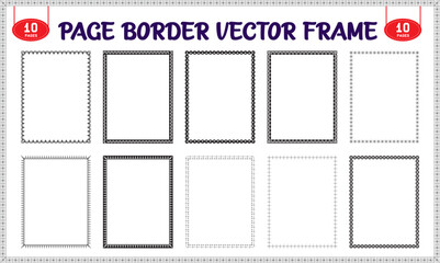 Border frame vector design elements for blank pages