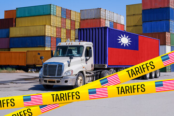 Taiwan Trade Under US Tariffs - Montage