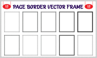 Border frame vector design elements for blank pages