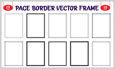 Border frame vector design elements for blank pages