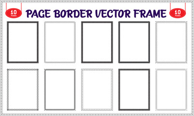 Border frame vector design elements for blank pages