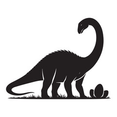 Brontosaurus dinosaur illustration represents ancient history extinct species fossil