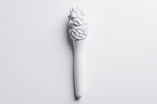 Modern, sculpted, white, cone-shaped object