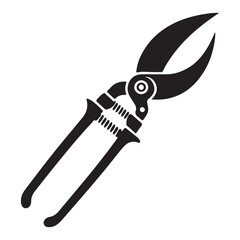 Garden Pruning Shears Silhouette Vector Graphic Illustration for Design
