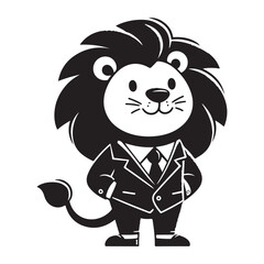 Salesforce Astro Lion Silhouette Icon Vector Illustration Design
