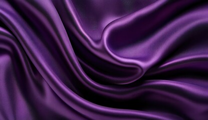 Purple fabric with soft folds and highlights creates a luxurious abstract texture.