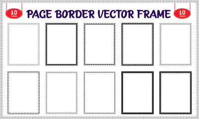 Border frame vector design elements for blank pages