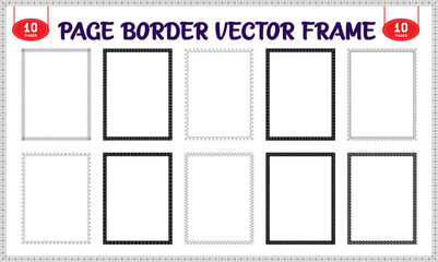 Border frame vector design elements for blank pages