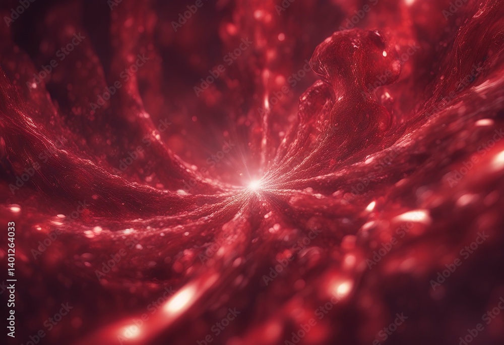 Aufkleber red light background fractal rendering abstract 3d technology vibrant digital graphic decoration sty
