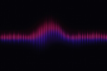 Vibrant sound wave pattern with colors representing rhythm and energy in dark background