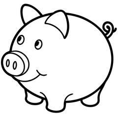 piggy bank vector