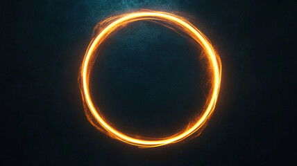 Fototapeta premium A sleek and modern circular refresh icon glowing gently against a dark background symbolizing renewal and continuity (4)
