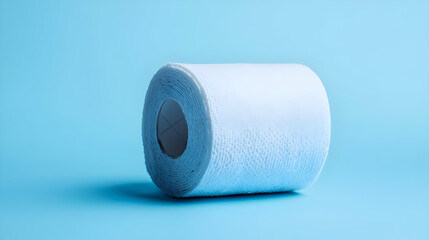 Simple Blue Background Toilet Paper Roll