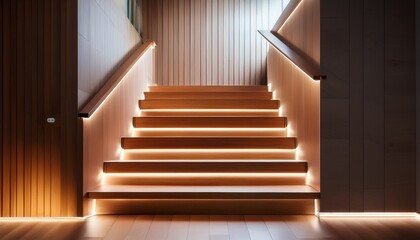 modern staircase design led lights for safety style wooden stsoft illumination home interior