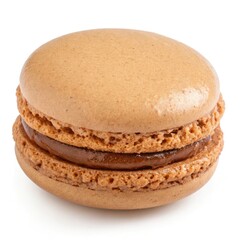 french macarons on white background