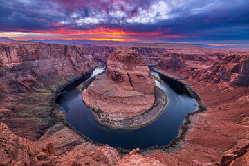 Sunset at Horseshoe Bend