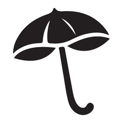 Classic Umbrella Silhouette Vector Art Illustration for Weather Design