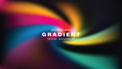 Abstract Mesh Gradient Swirl Vector Background Design Colorful Vivid

