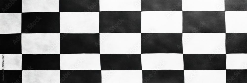 Poster bold graphic background featuring diagonal stripes and checkerboard pattern in contrasting black and