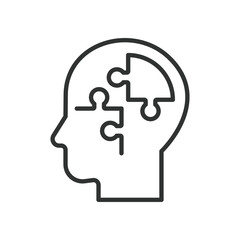 Inner Logic, icon in line design. Inner logic, reasoning, mind, structure, thought process, intellect, analysis on white background vector. Inner Logic, editable stroke icon