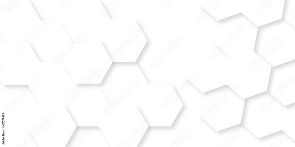Poster minimalistic abstract background with hexagonal lines in light. abstract geometric science technolog
