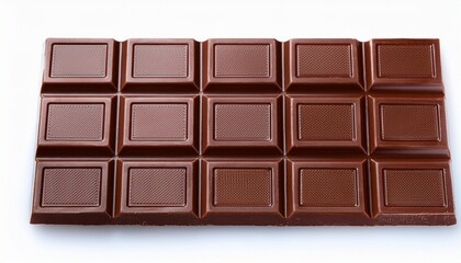bar of chocolate milk chocolate squares isolated