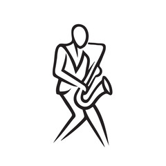 abstract vector illustration of a jazz musician 