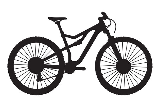 Explore the Thrill of Mountain Biking With This Silhouette Illustration