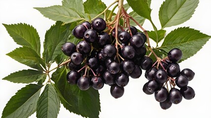 black currant isolated on white