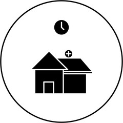 hospital clock icon design