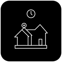 hospital clock icon design