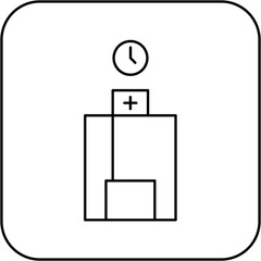 hospital clock icon design