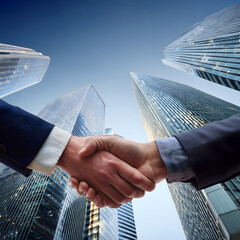 handshake in the city