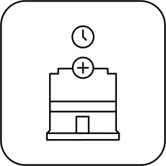 hospital clock icon design