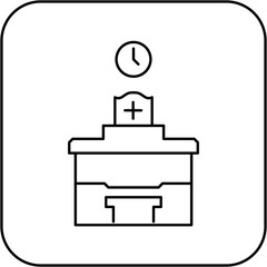hospital clock icon design