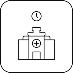 hospital clock icon design