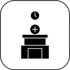 hospital clock icon design