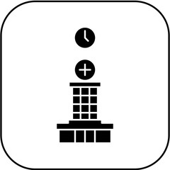 hospital clock icon design